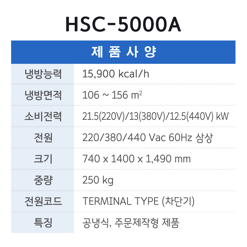 특주형에어컨 HSC-5000A (주문제작)